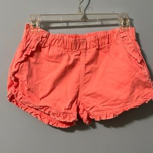 Crewcuts Peach Ruffle Trim Elastic Waist Shorts Size 14